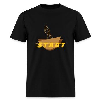 start the day - Men's T-Shirt - black - Front - Jose (178cm)