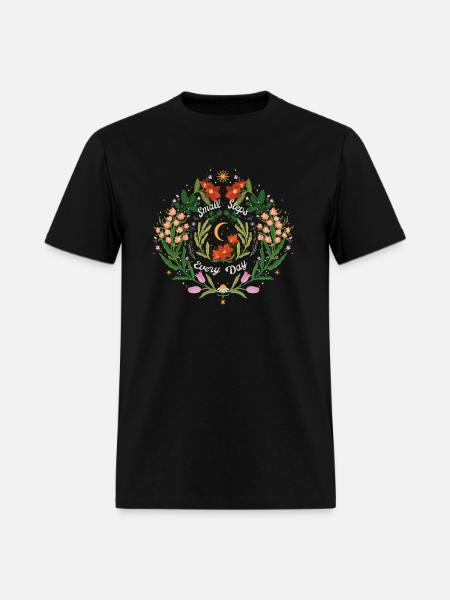 Magical garden in moonlight - Men's T-Shirt - black