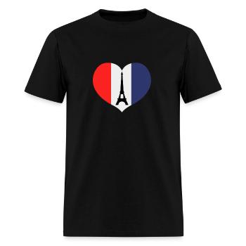 I love Paris - Men's T-Shirt - black - Front - Jose (178cm)