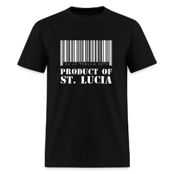 Product of St. Lucia (White) - Men's T-Shirt - black - Front - Jose (178cm)