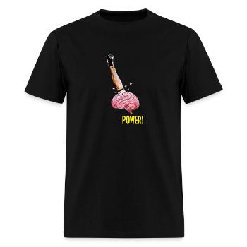 Black Power Brain - Men's T-Shirt - black - Front - Jose (178cm)