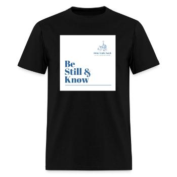 Be still & know - Men's T-Shirt - black - Front - Jose (178cm)