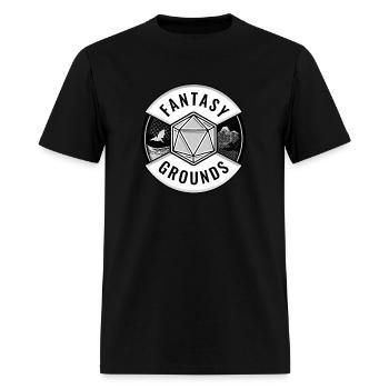 Fantasy Grounds Logo in Black and White - Men's T-Shirt - black - Front - Jose (178cm)