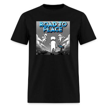Road to place - Men's T-Shirt - black - Front - Jose (178cm)