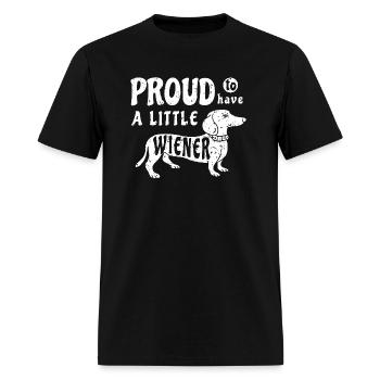Proud To Have A Little Wiener - Men's T-Shirt - black - Front - Jose (178cm)