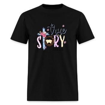 True story - Men's T-Shirt - black - Front - Jose (178cm)