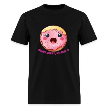 Donut Worry - Men's T-Shirt - black - Front - Jose (178cm)