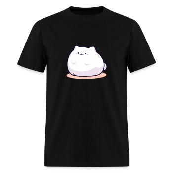 Chubby Whiskers - Cute Plump Cat - Men's T-Shirt - black - Front - Jose (178cm)