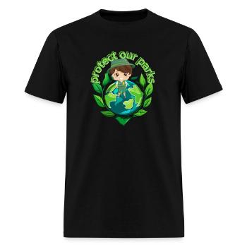 protect our parks and national parks area shirt - Men's T-Shirt - black - Front - Jose (178cm)
