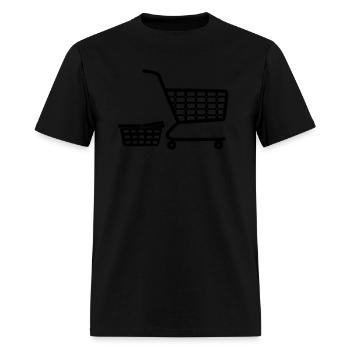 Shopping cart and basket logo for shop or supermar - Men's T-Shirt - black - Front - Jose (178cm)