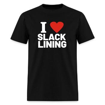 I love slacklining - Men's T-Shirt - black - Front - Jose (178cm)