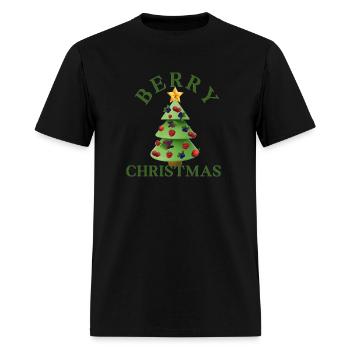 Berry Christmas - Men's T-Shirt - black - Front - Jose (178cm)