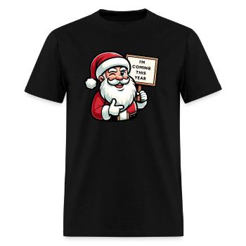 Winking Santa - Men's T-Shirt - black - Front - Jose (178cm)