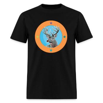 Deer Retro - Men's T-Shirt - black - Front - Jose (178cm)
