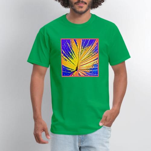 Vibrant Neon Leaf Pattern - Men's T-Shirt