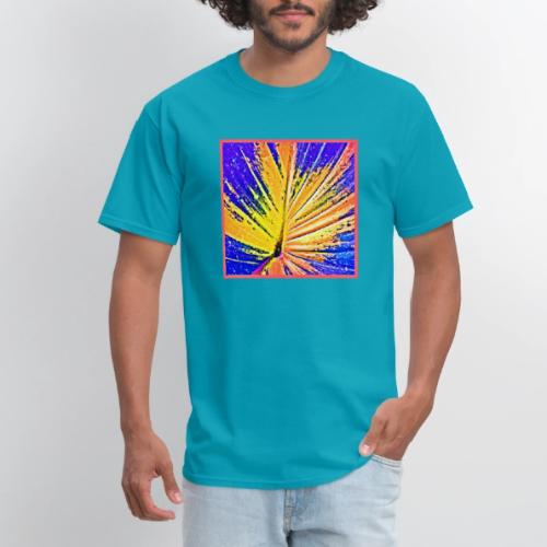 Vibrant Neon Leaf Pattern - Men's T-Shirt