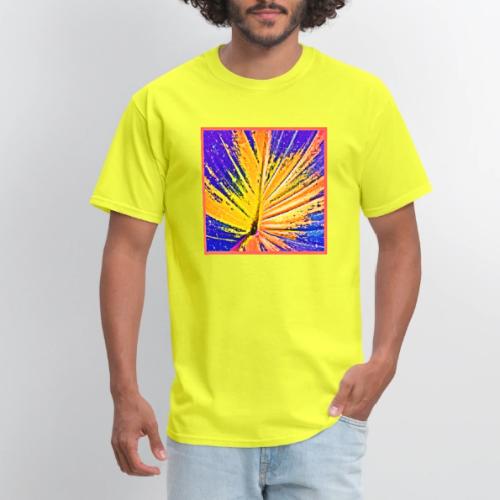 Vibrant Neon Leaf Pattern - Men's T-Shirt