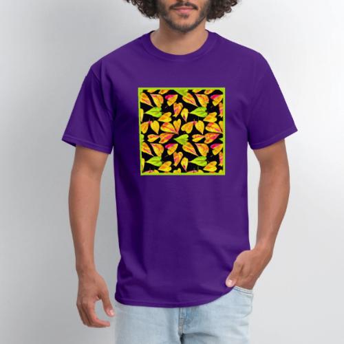 Neon Leaf Art Elegance - Men's T-Shirt