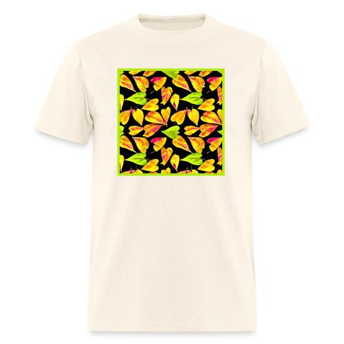 Neon Leaf Art Elegance - Men's T-Shirt
