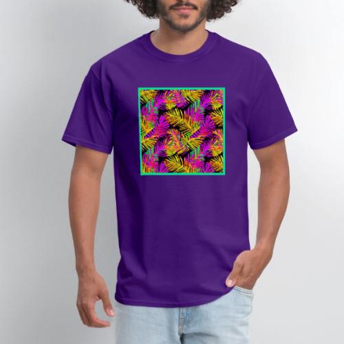 Chic Neon Leaf Lively Design - Men's T-Shirt