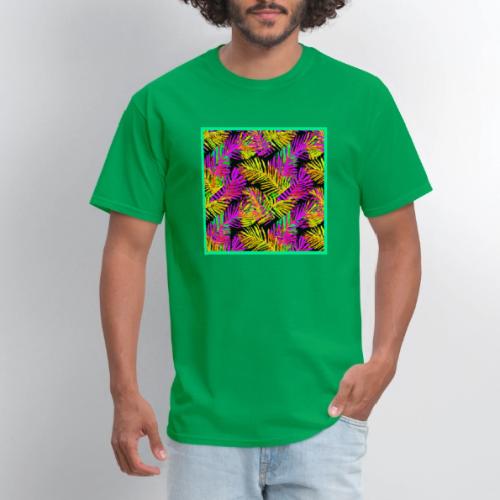 Chic Neon Leaf Lively Design - Men's T-Shirt