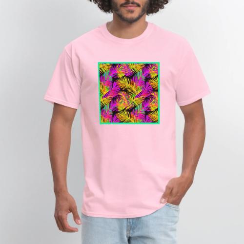 Chic Neon Leaf Lively Design - Men's T-Shirt