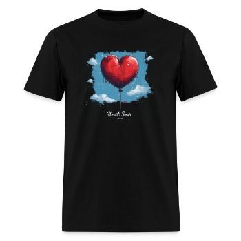 Heart Balloon Soar - Men's T-Shirt - black - Front - Jose (178cm)