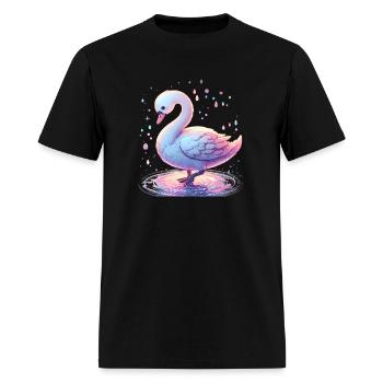 white Swan - Men's T-Shirt - black - Front - Jose (178cm)