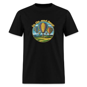 Up, Up, and Away - Men's T-Shirt - black - Front - Jose (178cm)