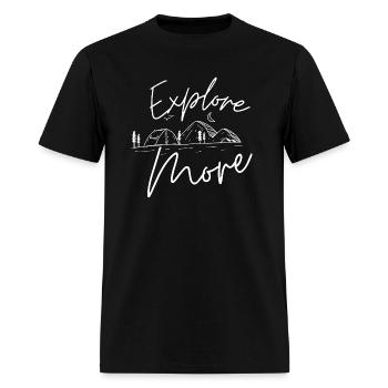 Explore more adventure and the spirit of wanderlus - Men's T-Shirt - black - Front - Jose (178cm)
