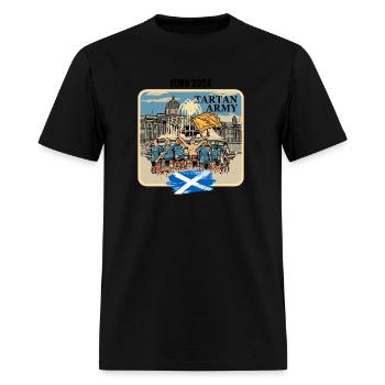TARTAN ARMY ÉCOSSE Euro 2024 - T-shirt Homme - noir - Devant - Jose (178cm)