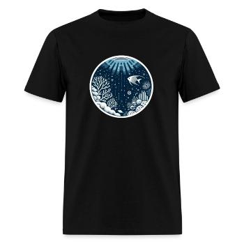 Depth of the Ocean Minimalistic - Men's T-Shirt - black - Front - Jose (178cm)