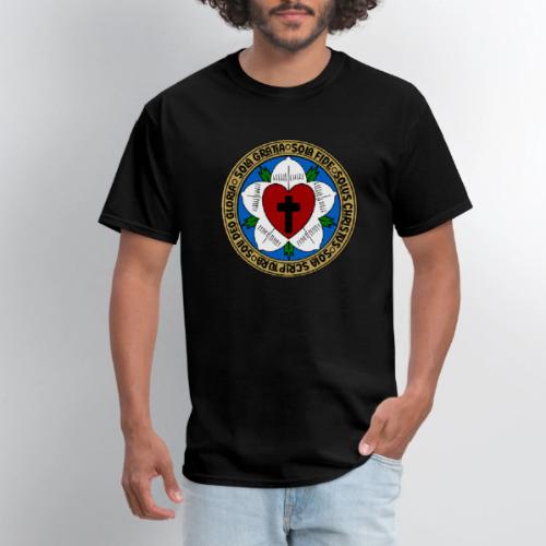 Luther Rose Five Solas Shirt–Christian Reformation - Men's T-Shirt