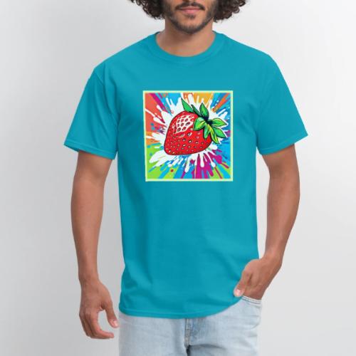 Vibrant Strawberry Artwork - Men's T-Shirt