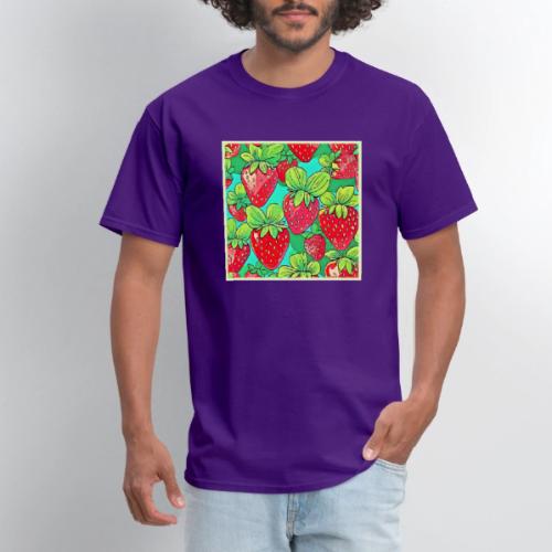 Strawberry Pop Art Pattern - Men's T-Shirt