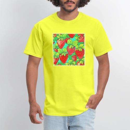 Strawberry Pop Art Pattern - Men's T-Shirt