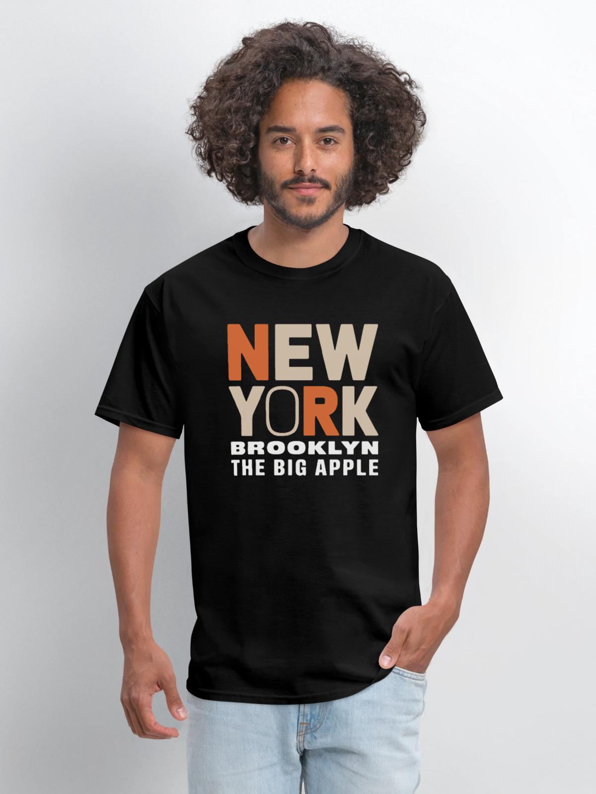 New York Brooklyn - The Big Apple Classic Design - Men's T-Shirt - black - Front - Jose (178cm)