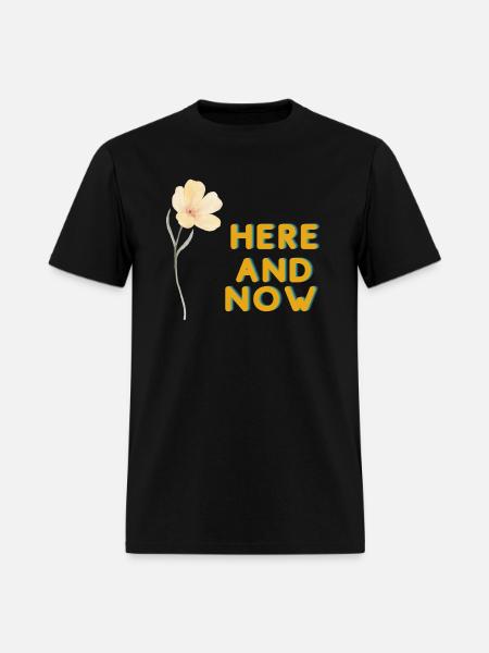 here and now mindfulness - Men's T-Shirt - black