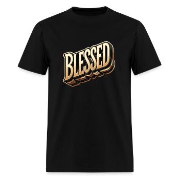 BLESSED - Men's T-Shirt - black - Front - Jose (178cm)