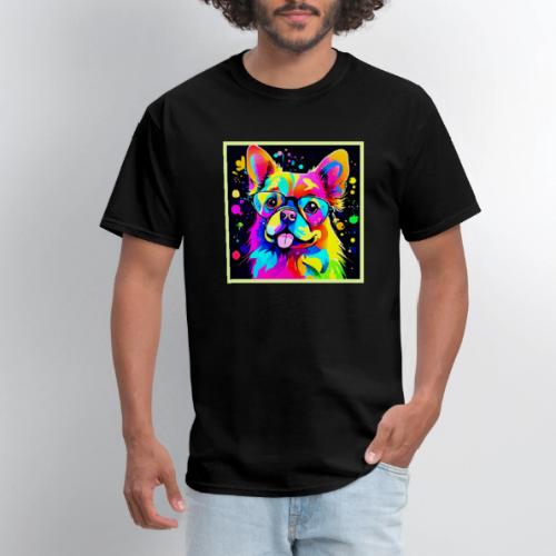 Vivid Canine Vibes Design - Men's T-Shirt