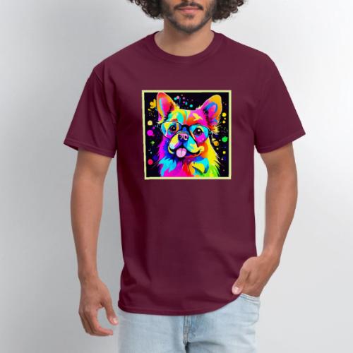 Vivid Canine Vibes Design - Men's T-Shirt