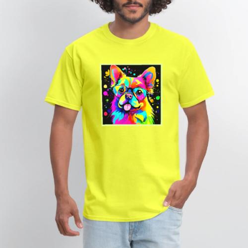 Vivid Canine Vibes Design - Men's T-Shirt