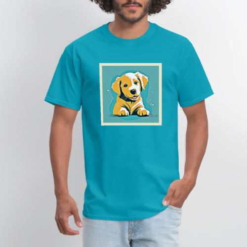 Cute Puppy Art Design - Men's T-Shirt