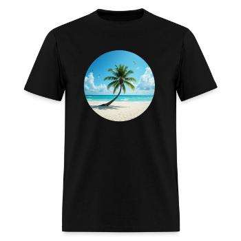 Postcard from Paradise - Men's T-Shirt - black - Front - Jose (178cm)