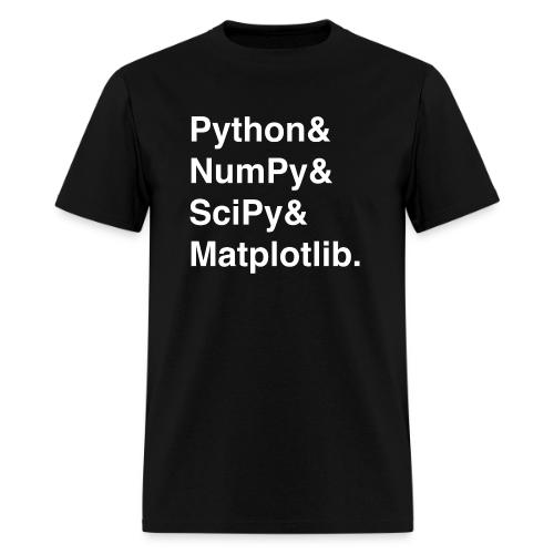 Helvetica: Python & NumPy & SciPy & Matplotlib. - Men's T-Shirt