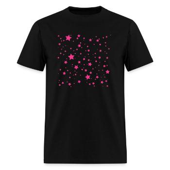 ciel plein d'étoiles - rose - T-shirt Homme - noir - Devant - Jose (178cm)