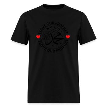 I Love Prophet Muhammad - Men's T-Shirt - black - Front - Jose (178cm)
