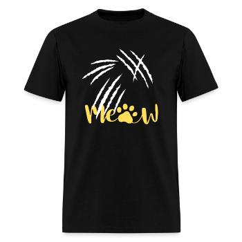 meow cat scratch - Men's T-Shirt - black - Front - Jose (178cm)