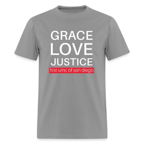 Grace Love Justice - square - Men's T-Shirt