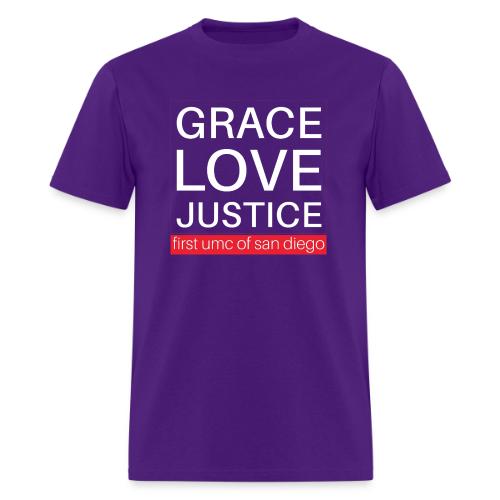 Grace Love Justice - square - Men's T-Shirt